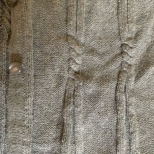 Grey button up flared cardigan